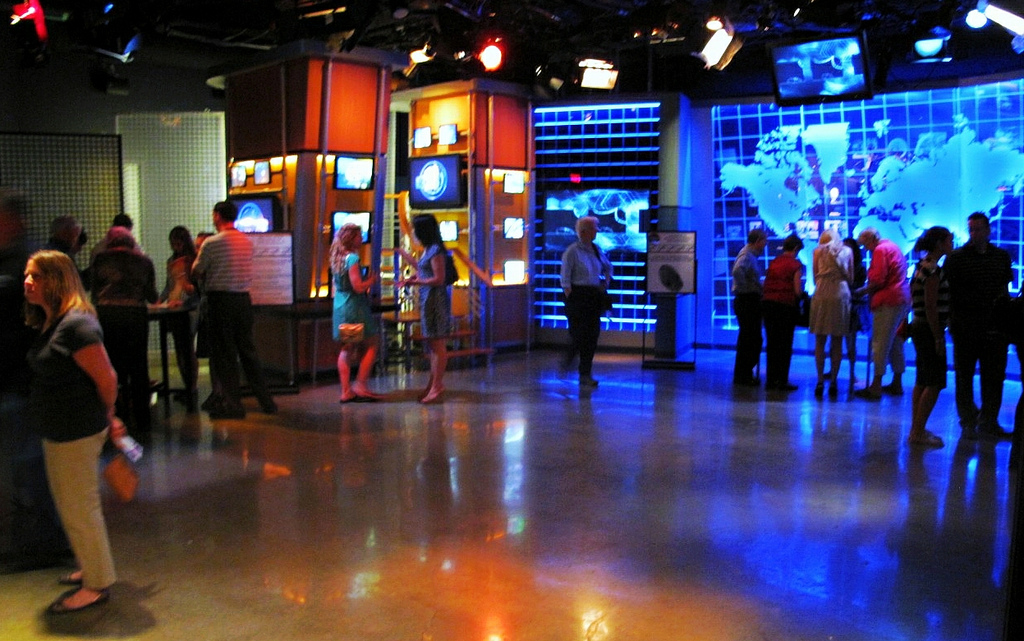 The "America's Most Wanted" studio at the Crime Museum